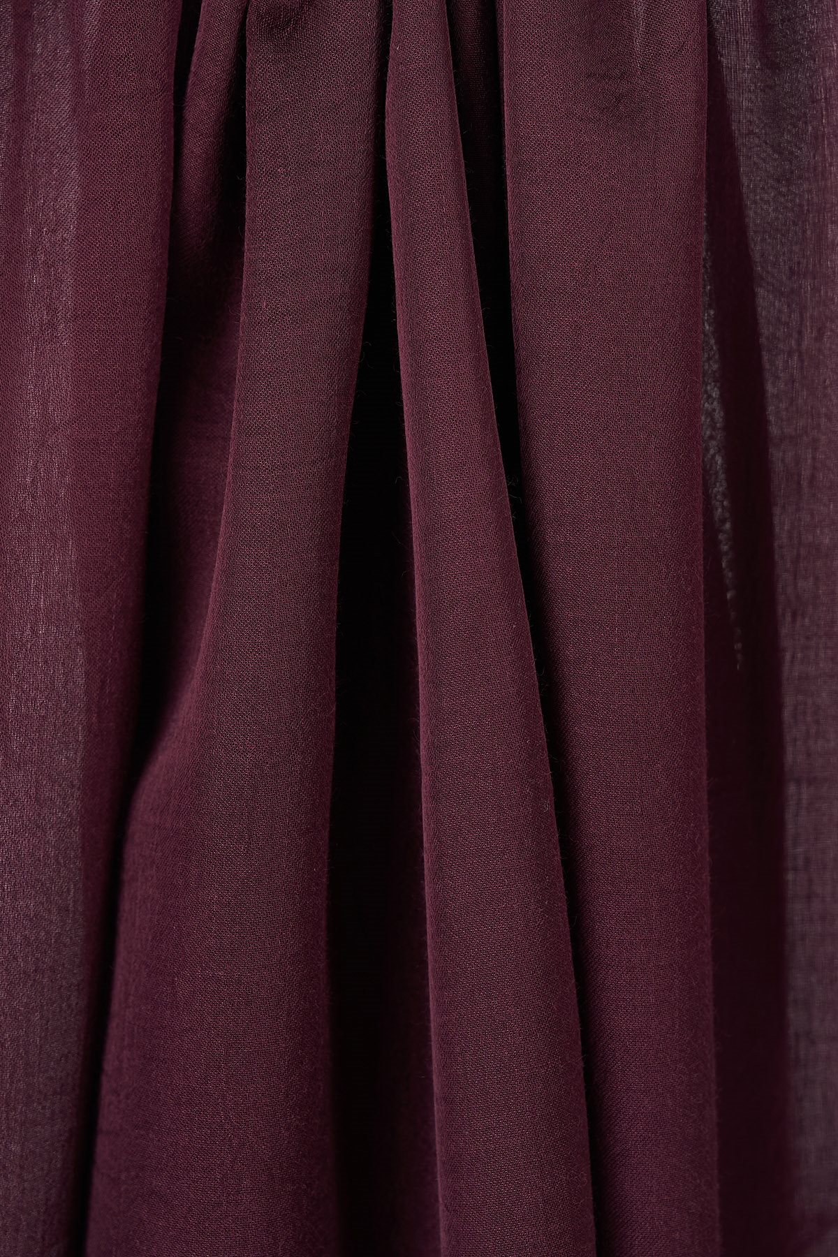 Plain Cotton Satin Shawl Dark Plum