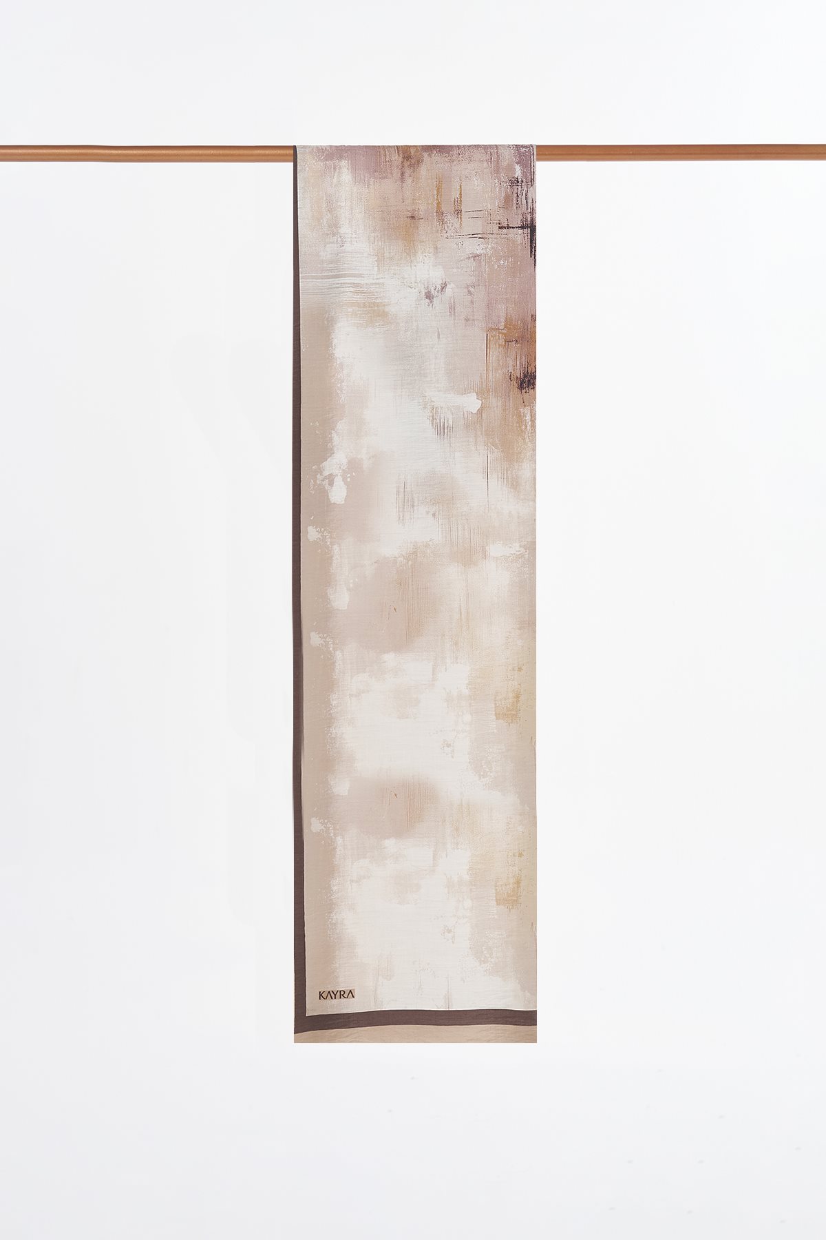 Brushstroke Pattern Lyocell Shawl Stone