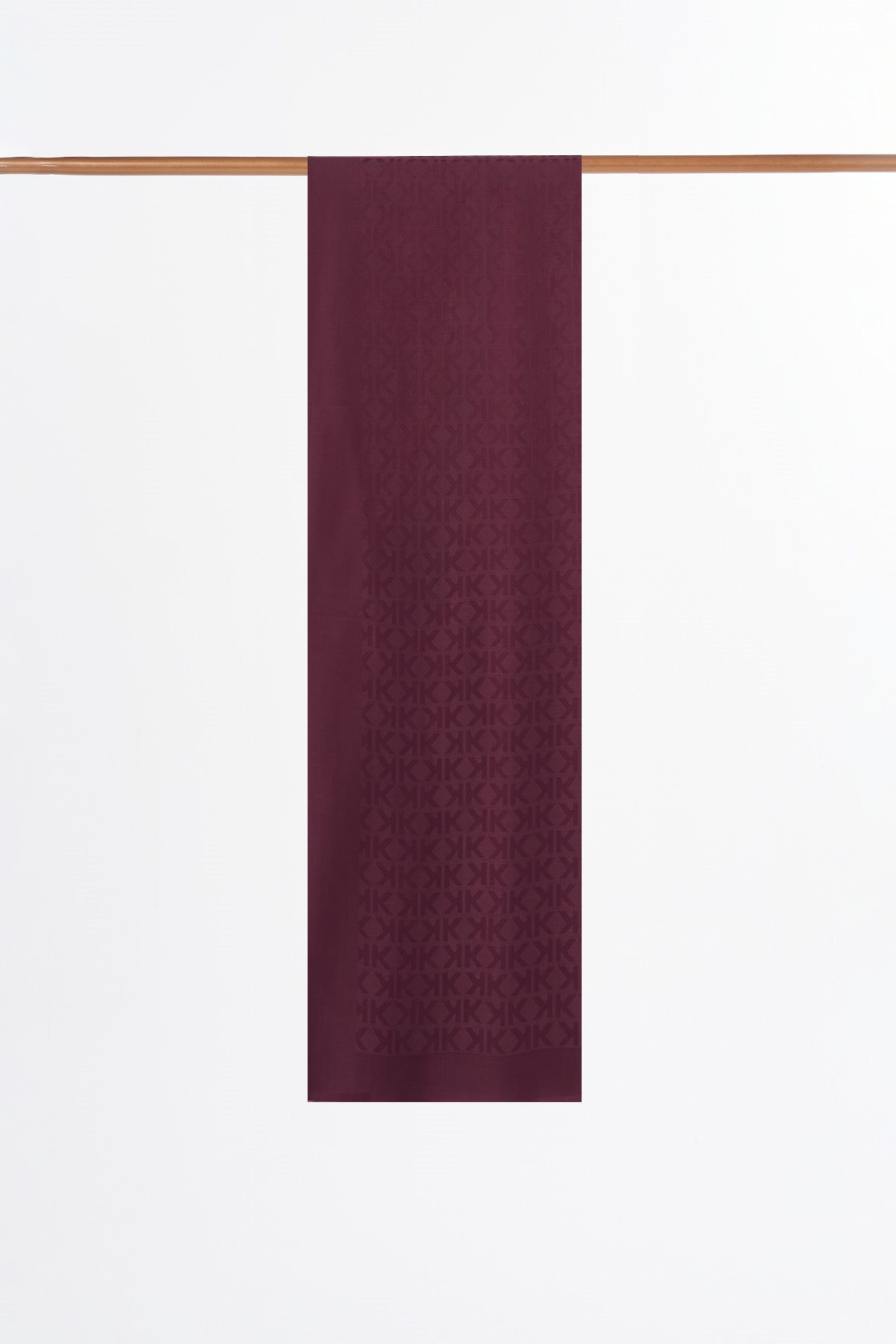 Logo Desenli Modal Şal Bordo