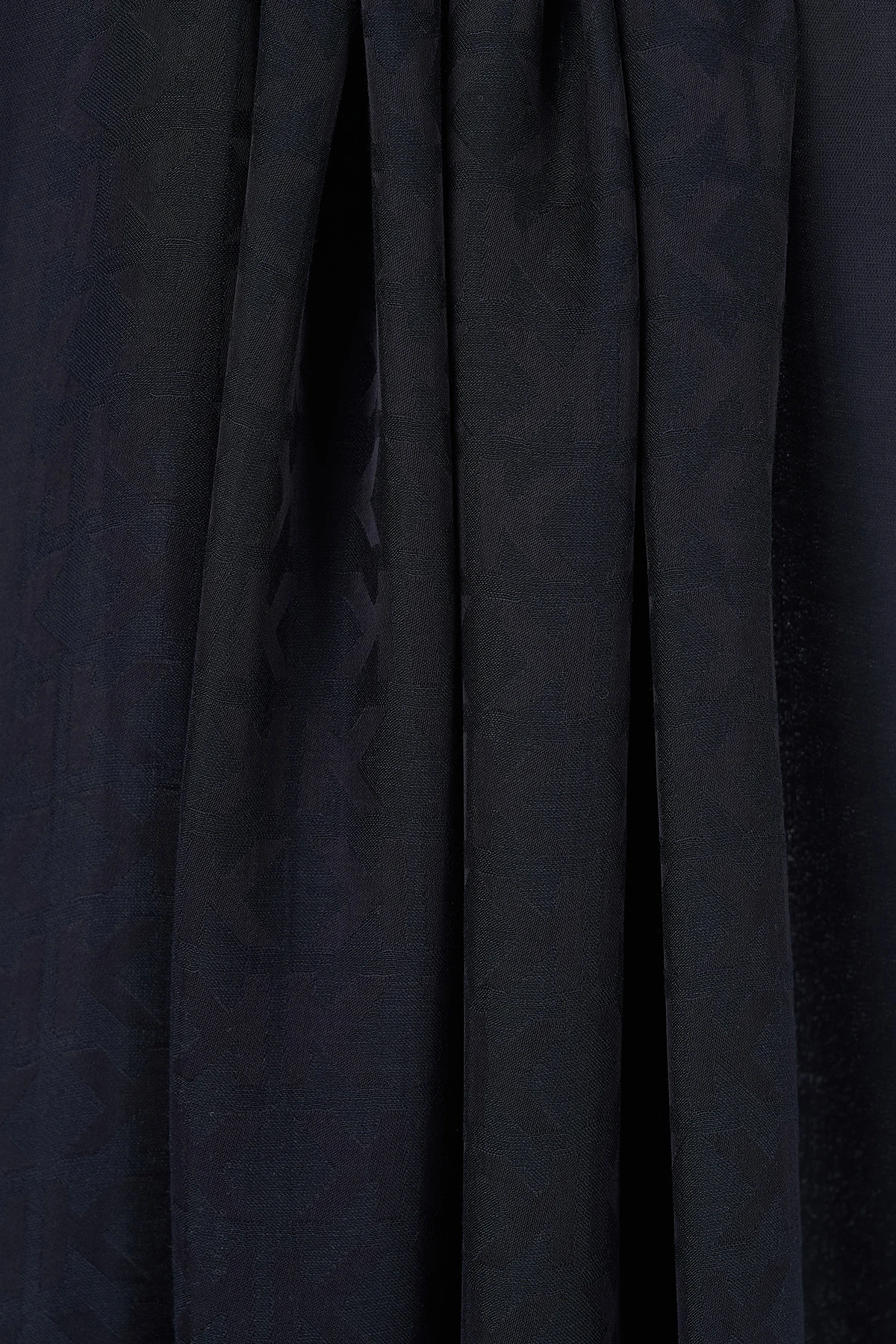 Logo-Print Modal Shawl Navy