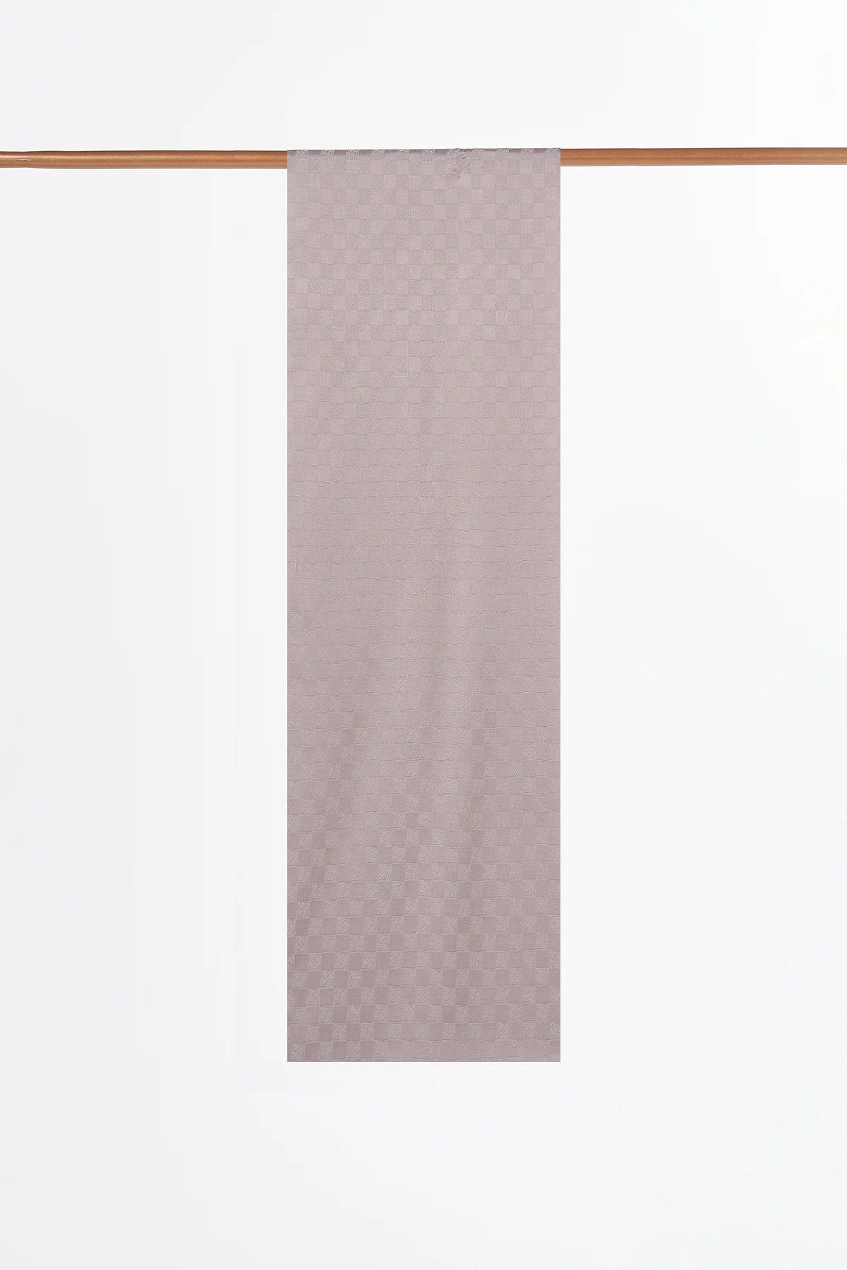 Monogram Pattern Cotton Satin Shawl Stone