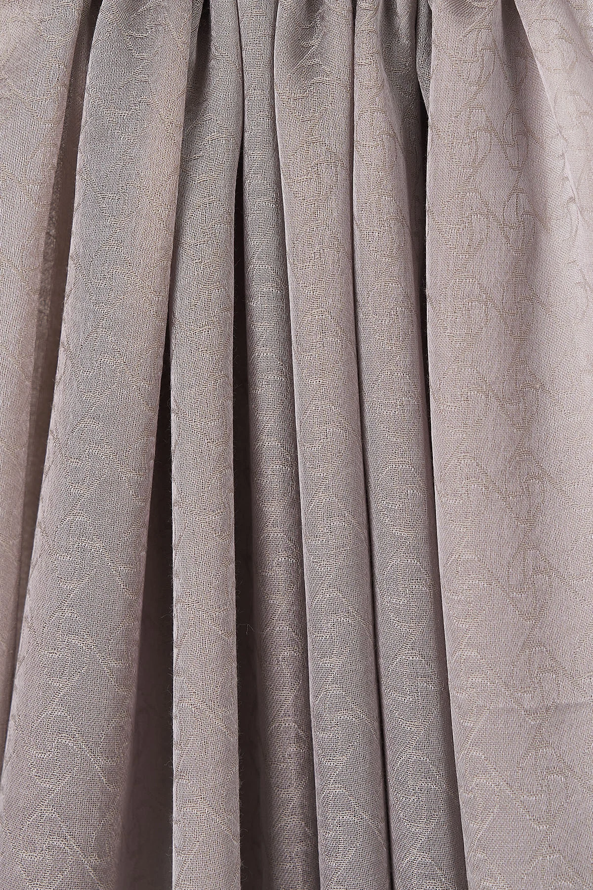 Monogram-Detail Cotton Satin Shawl Gray