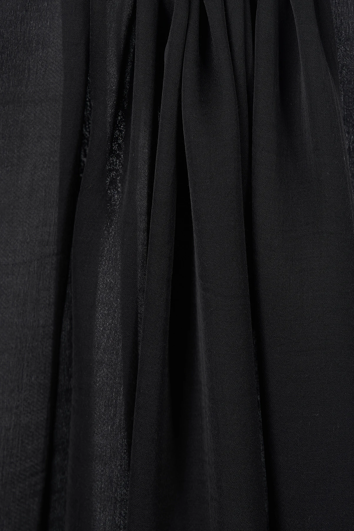Plain Cotton Satin Shawl Black