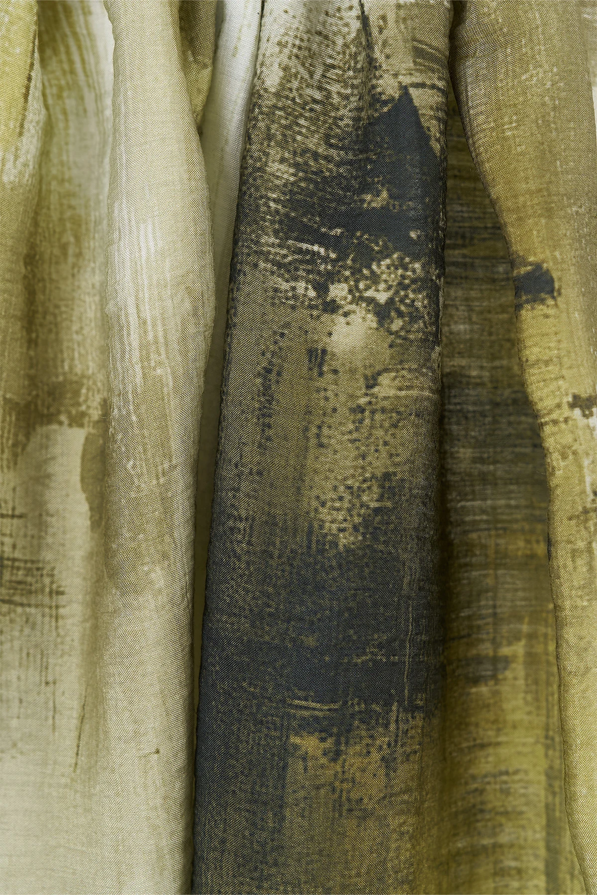 Brushstroke Pattern Lyocell Shawl Light Green