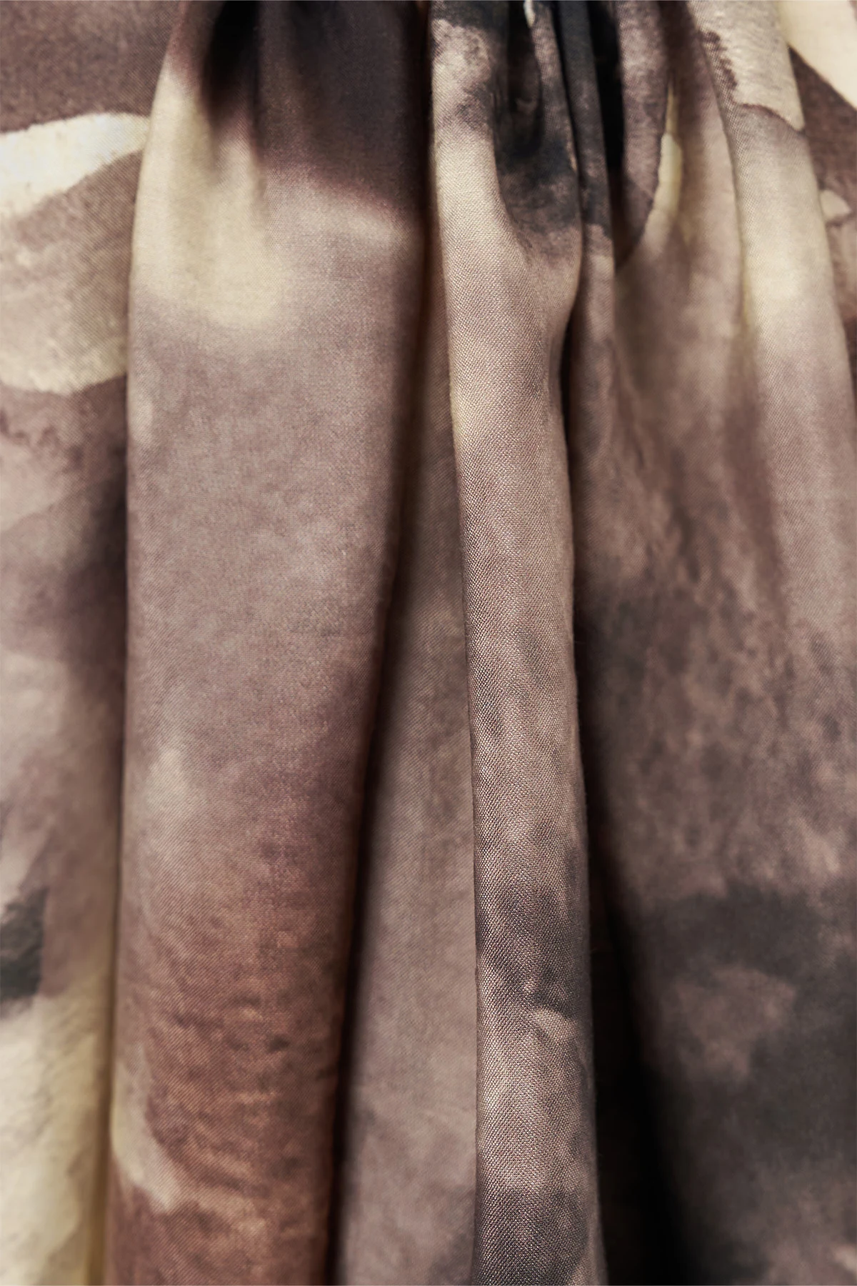 Brushstroke Abstract Pattern Shawl Brown