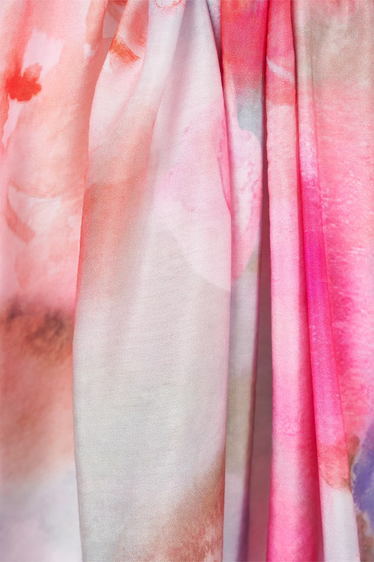 Brushstroke Abstract Pattern Shawl Pink