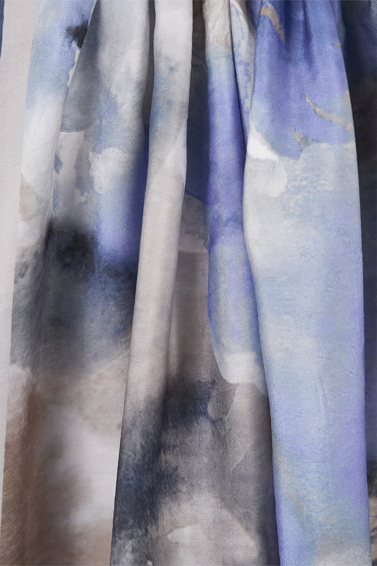 Brushstroke Abstract Pattern Shawl Indigo