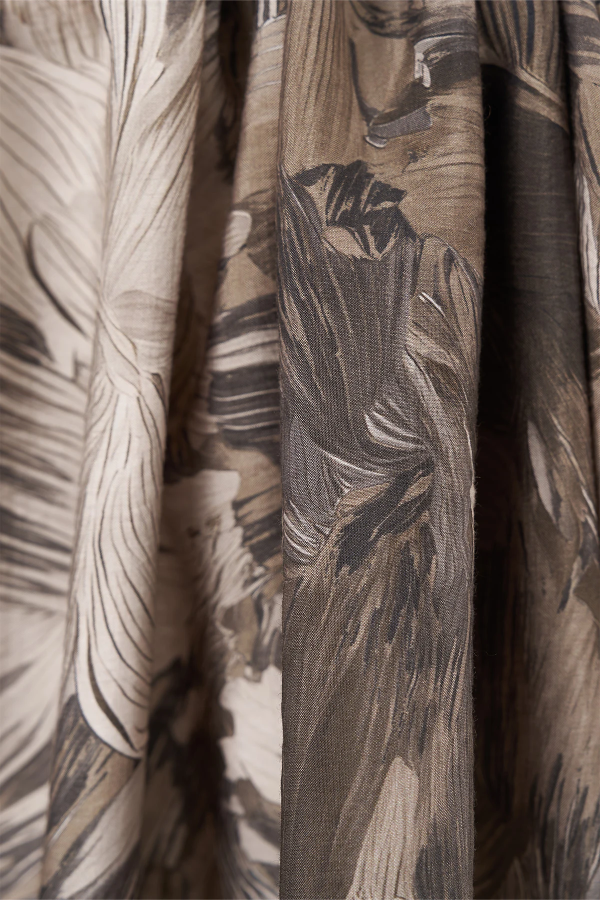 Abstract Pattern Viscose Shawl Dark Mink