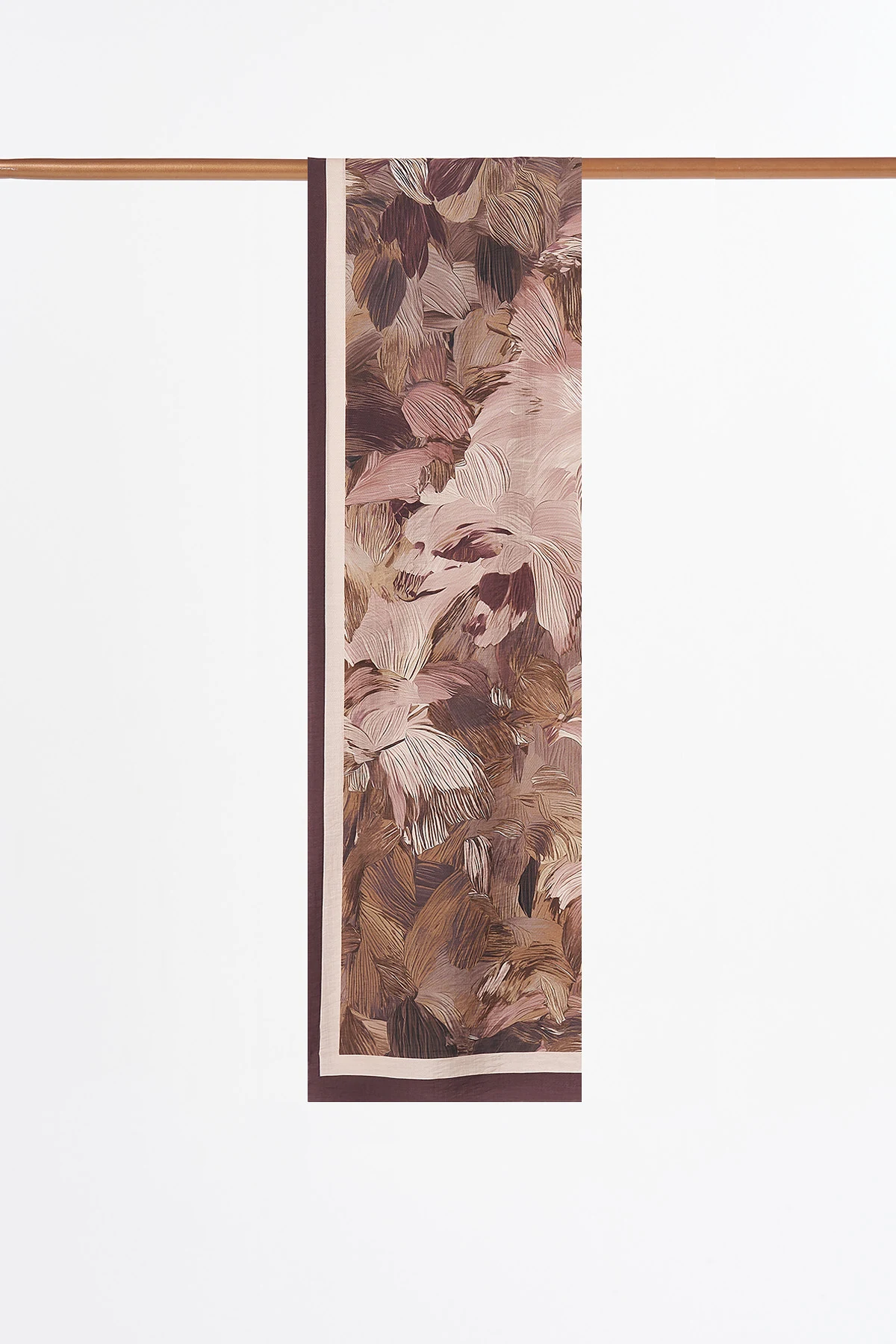 Abstract Pattern Viscose Shawl Brown