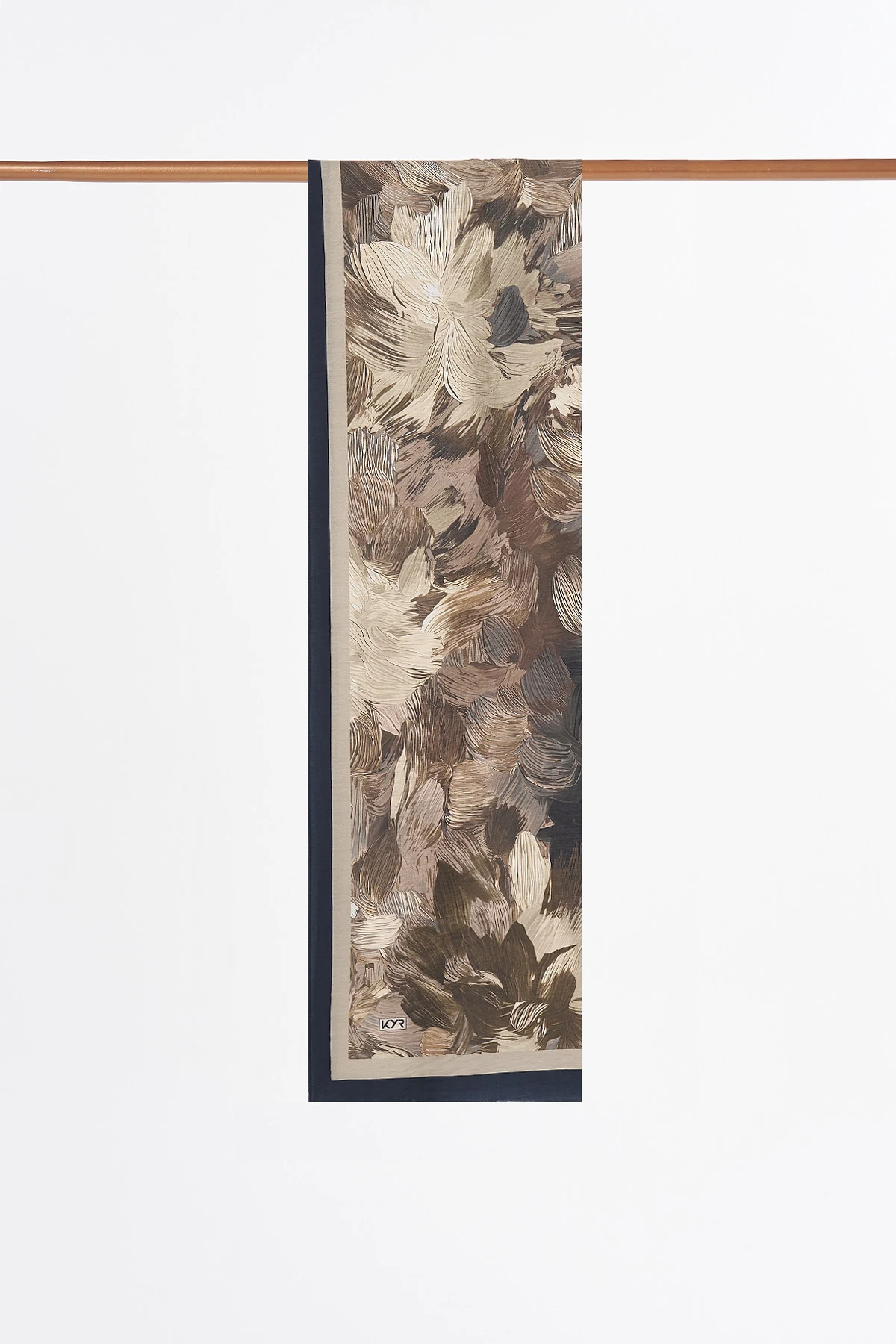Abstract Pattern Viscose Shawl Khaki