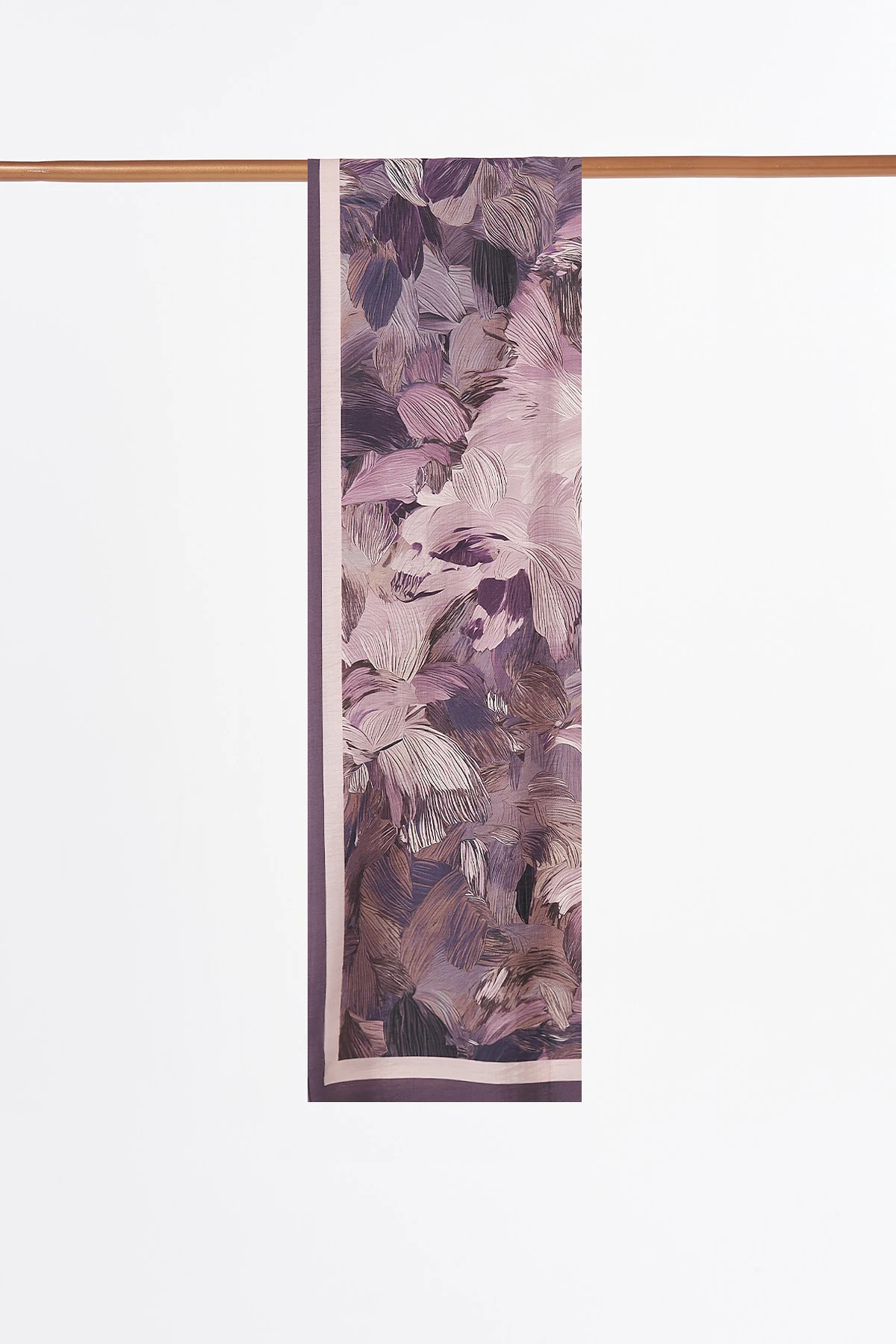 Abstract Pattern Viscose Shawl Plum