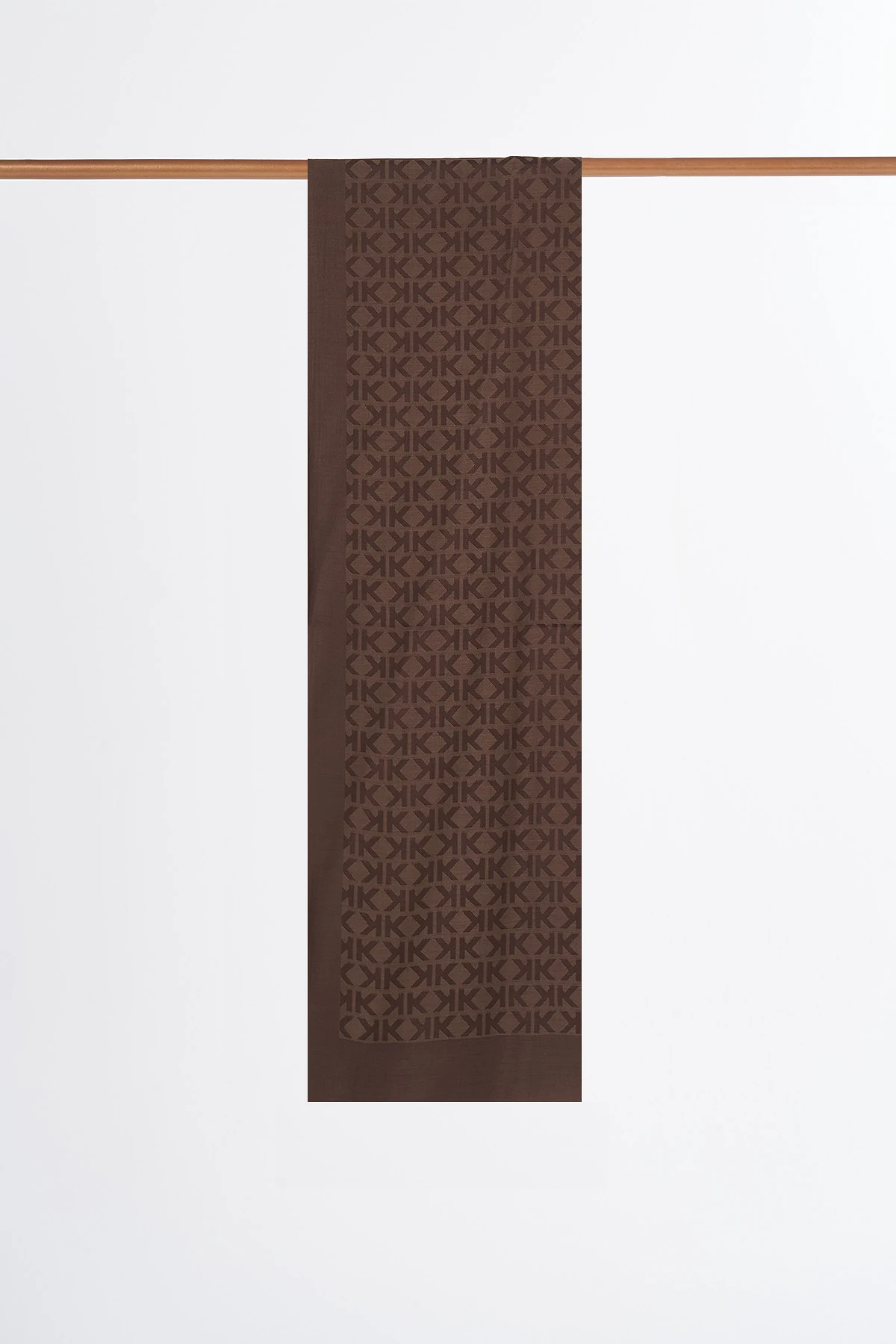Logo-Print Modal Shawl Espresso