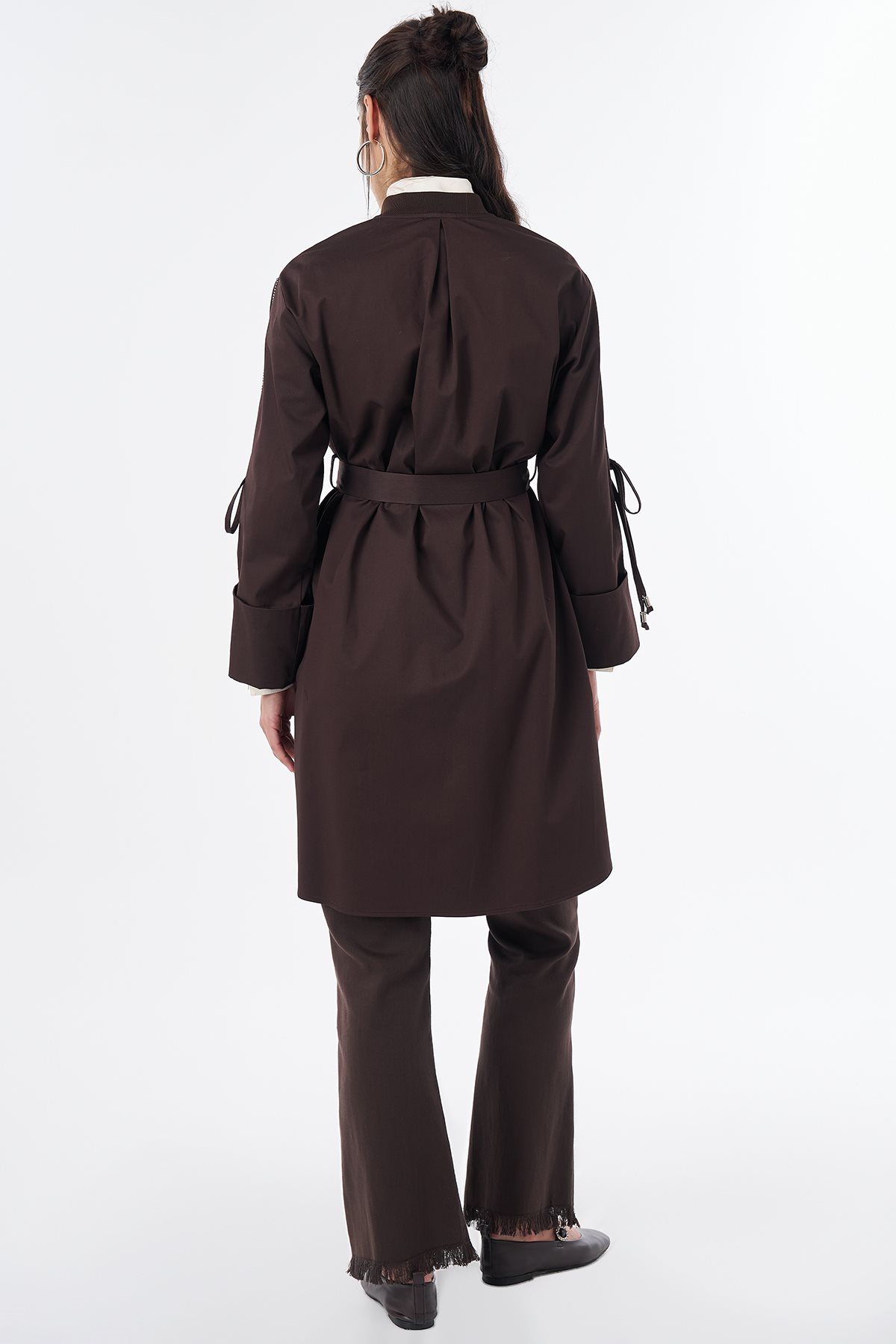 Taş Detaylı Tunik Kahve
