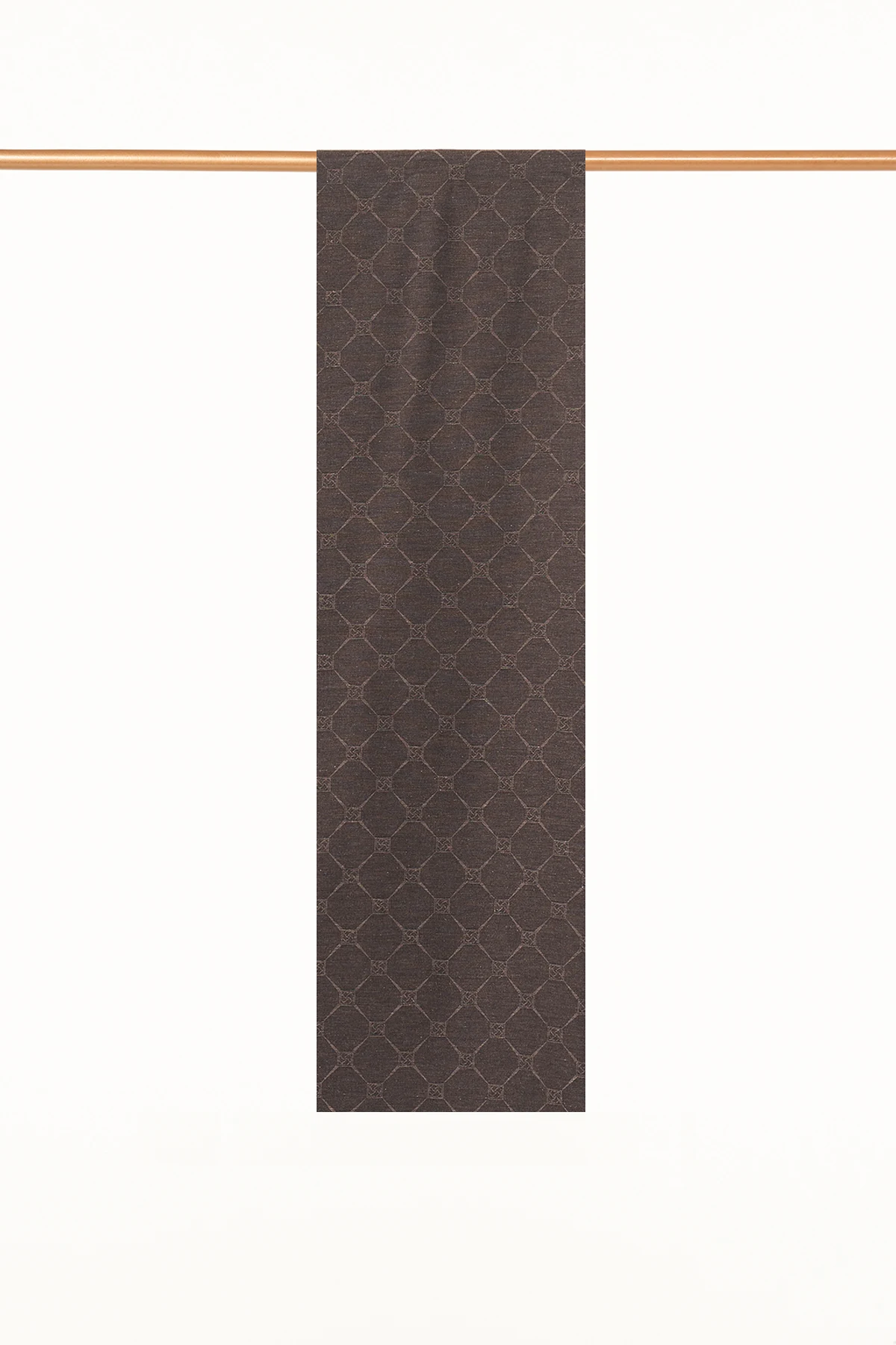 Monogram Desen Pamuklu Şal Füme