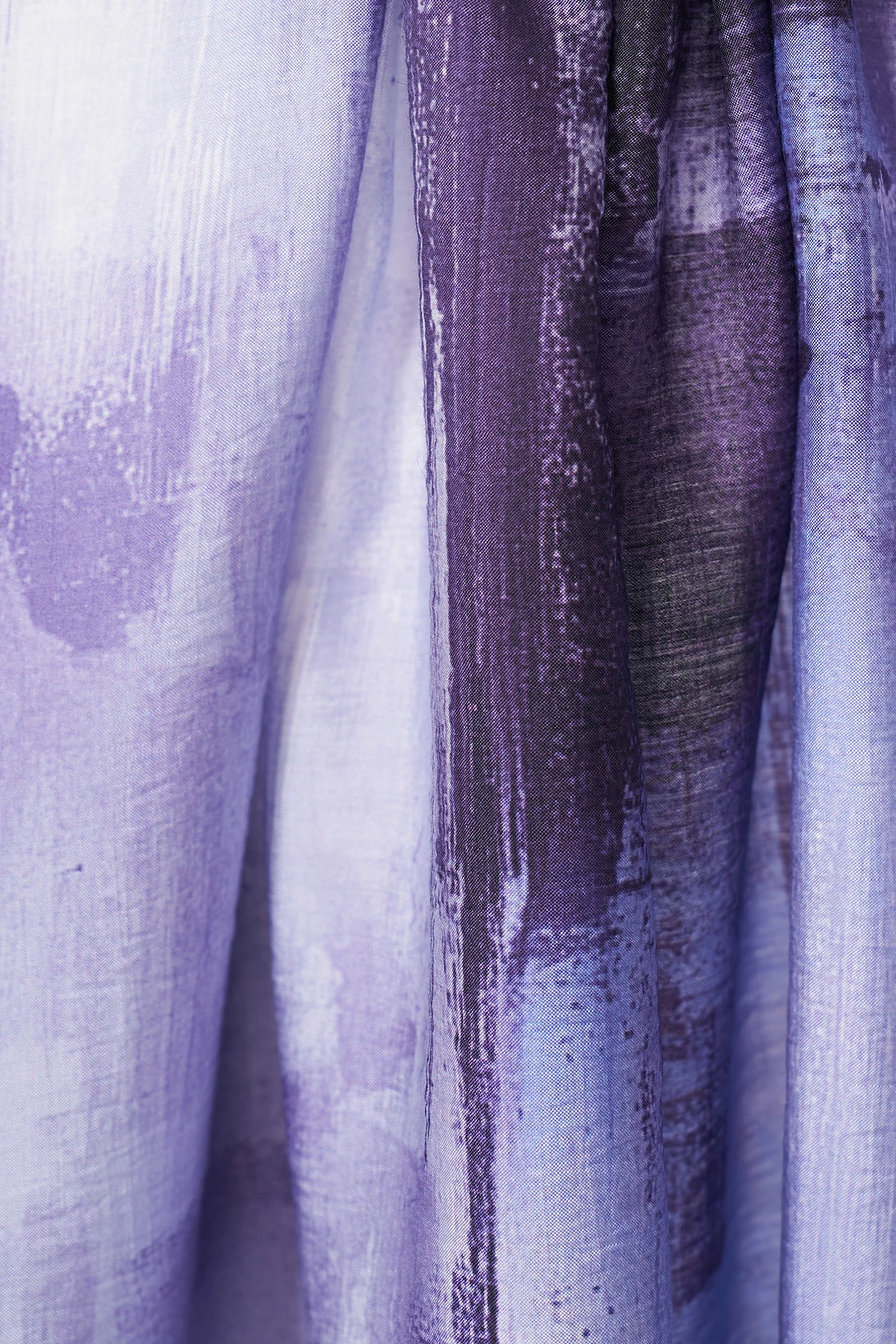 Brushstroke Pattern Lyocell Shawl Blue
