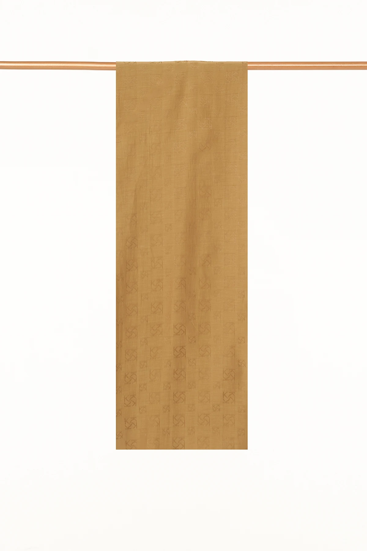 Monogram Detaylı Pamuklu Şal Oliv