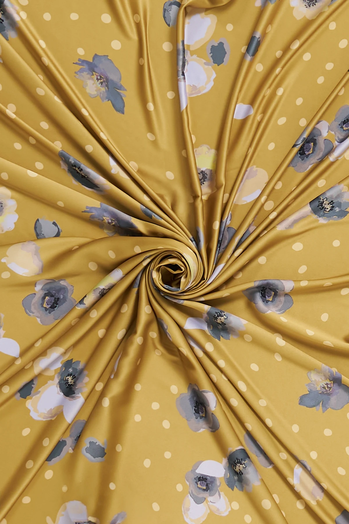 Polka Dot Pattern Twill Scarf Olive