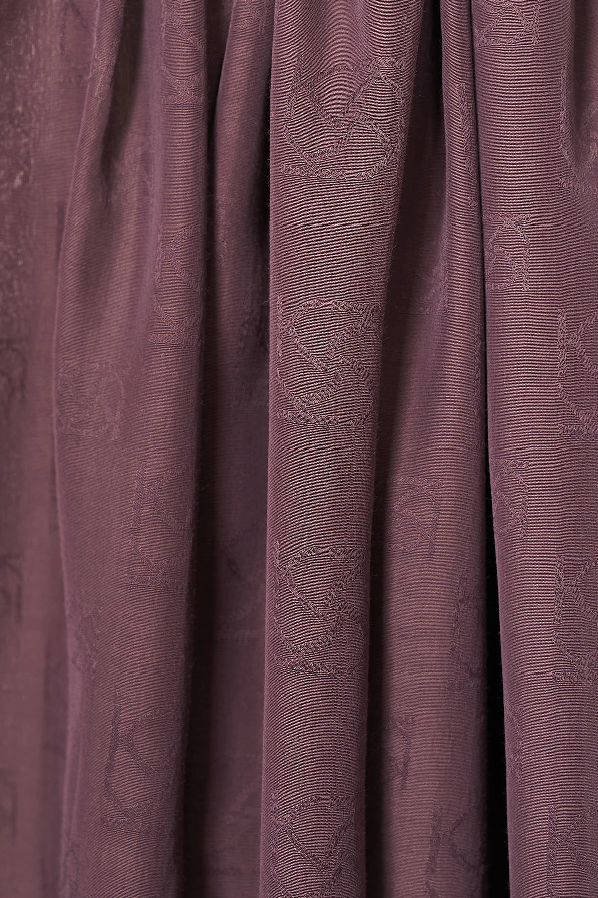 Monogram Detaylı Pamuklu Şal Mürdüm