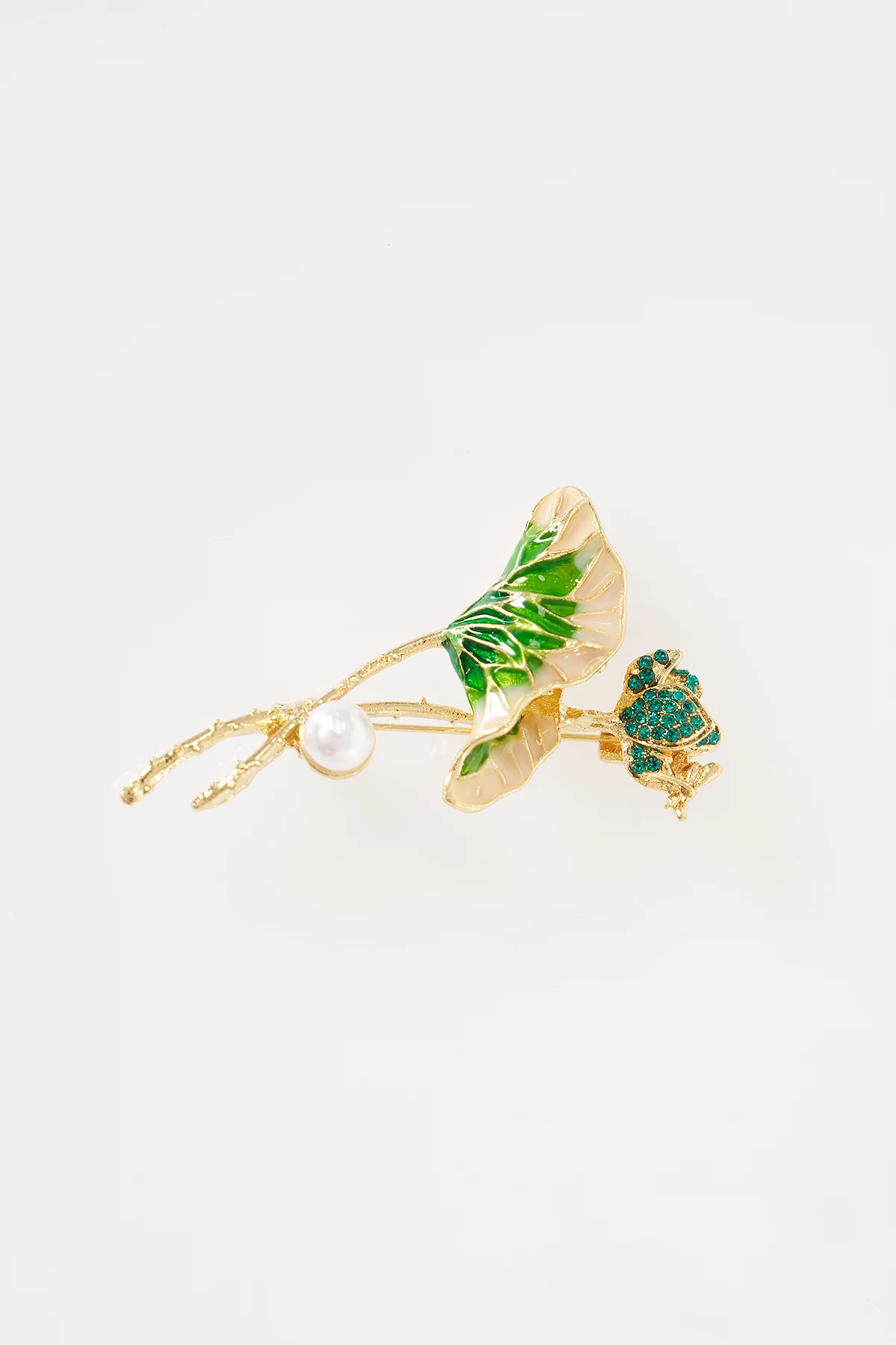 Lotus Leaf Brooch Gold