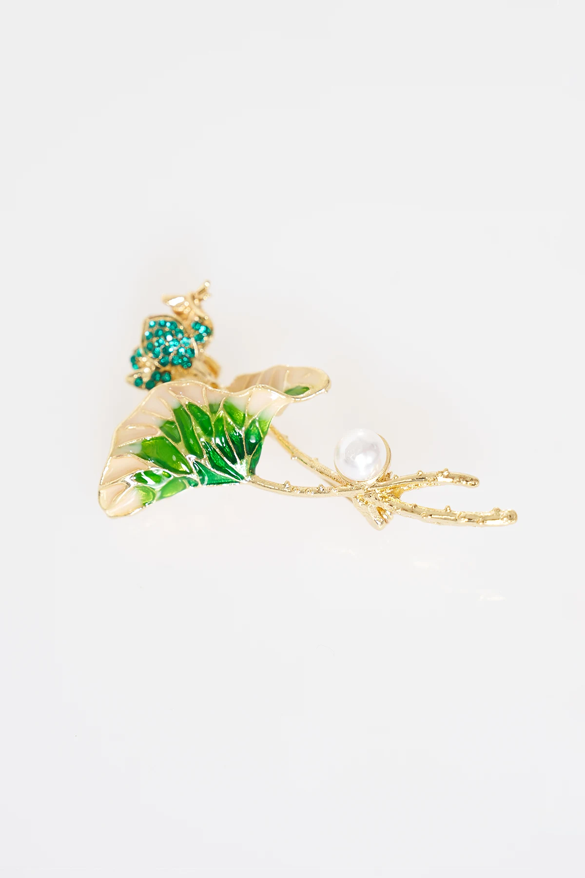 Lotus Leaf Brooch Gold