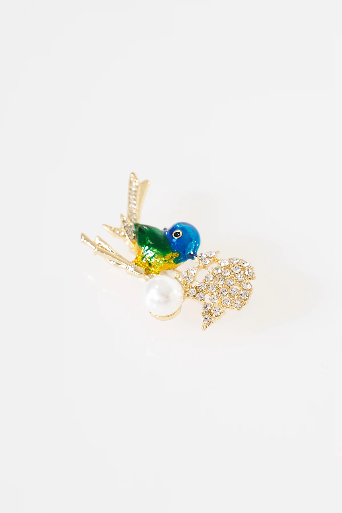 Sparrow-Shaped Brooch Gold