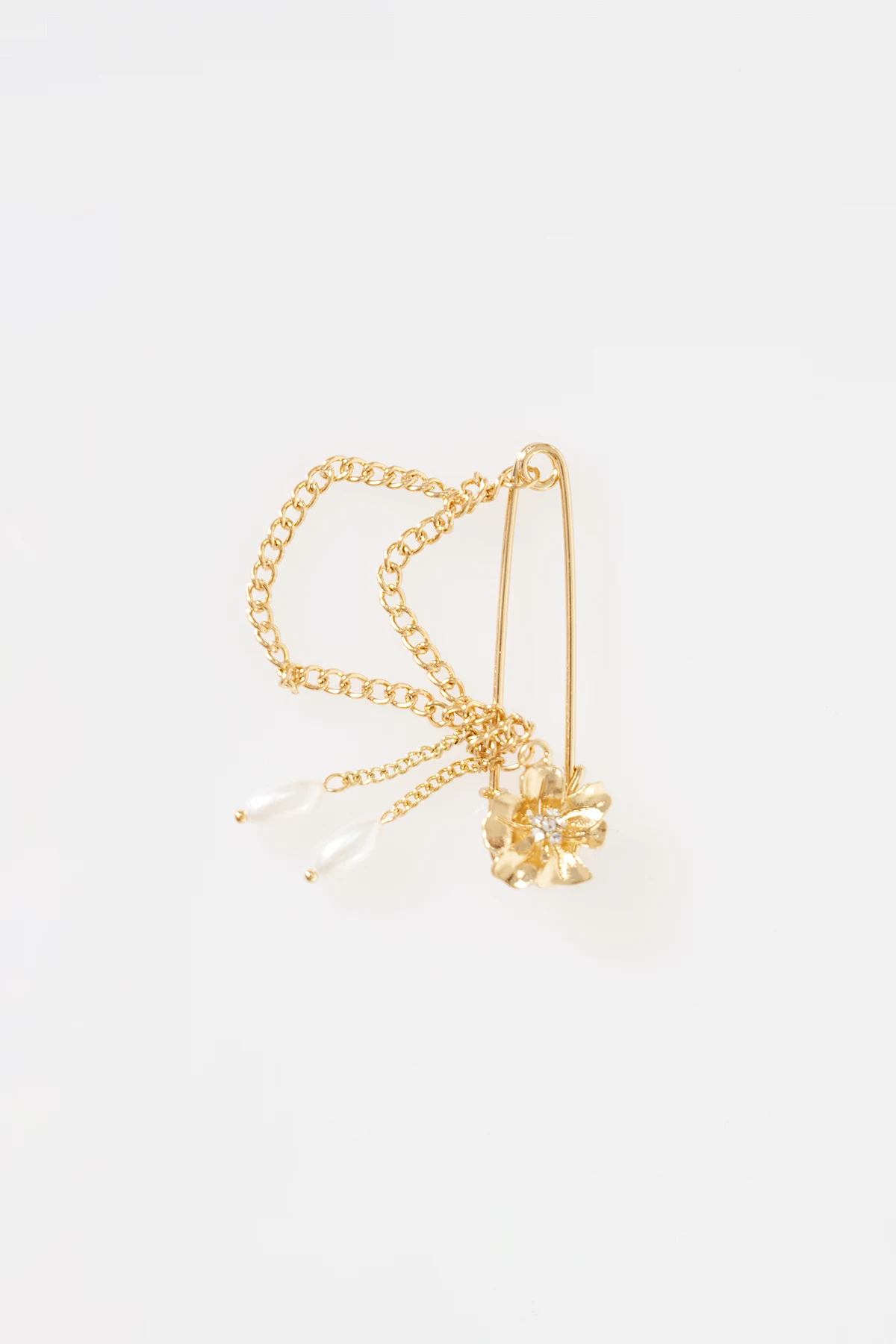 Flower Detail Lapel Pin Gold