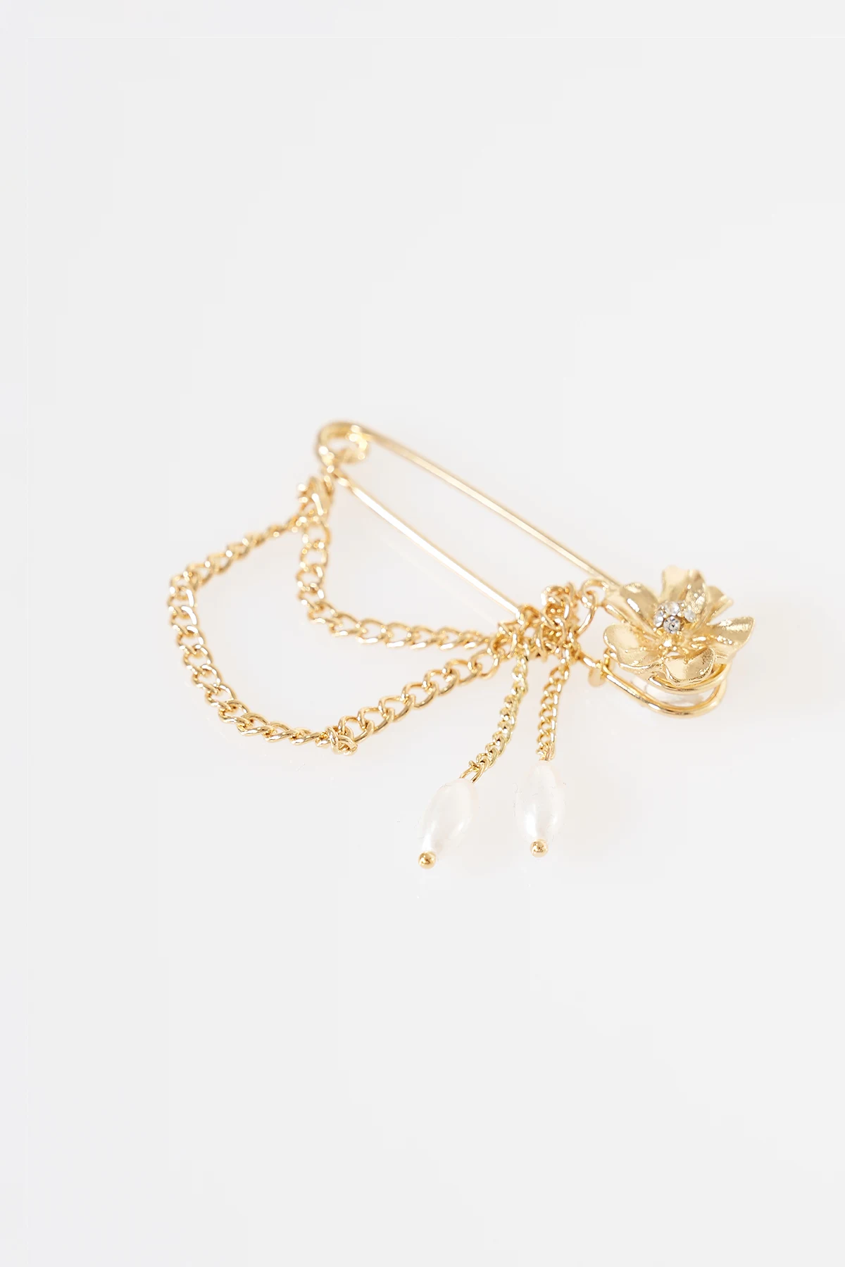 Flower Detail Lapel Pin Gold