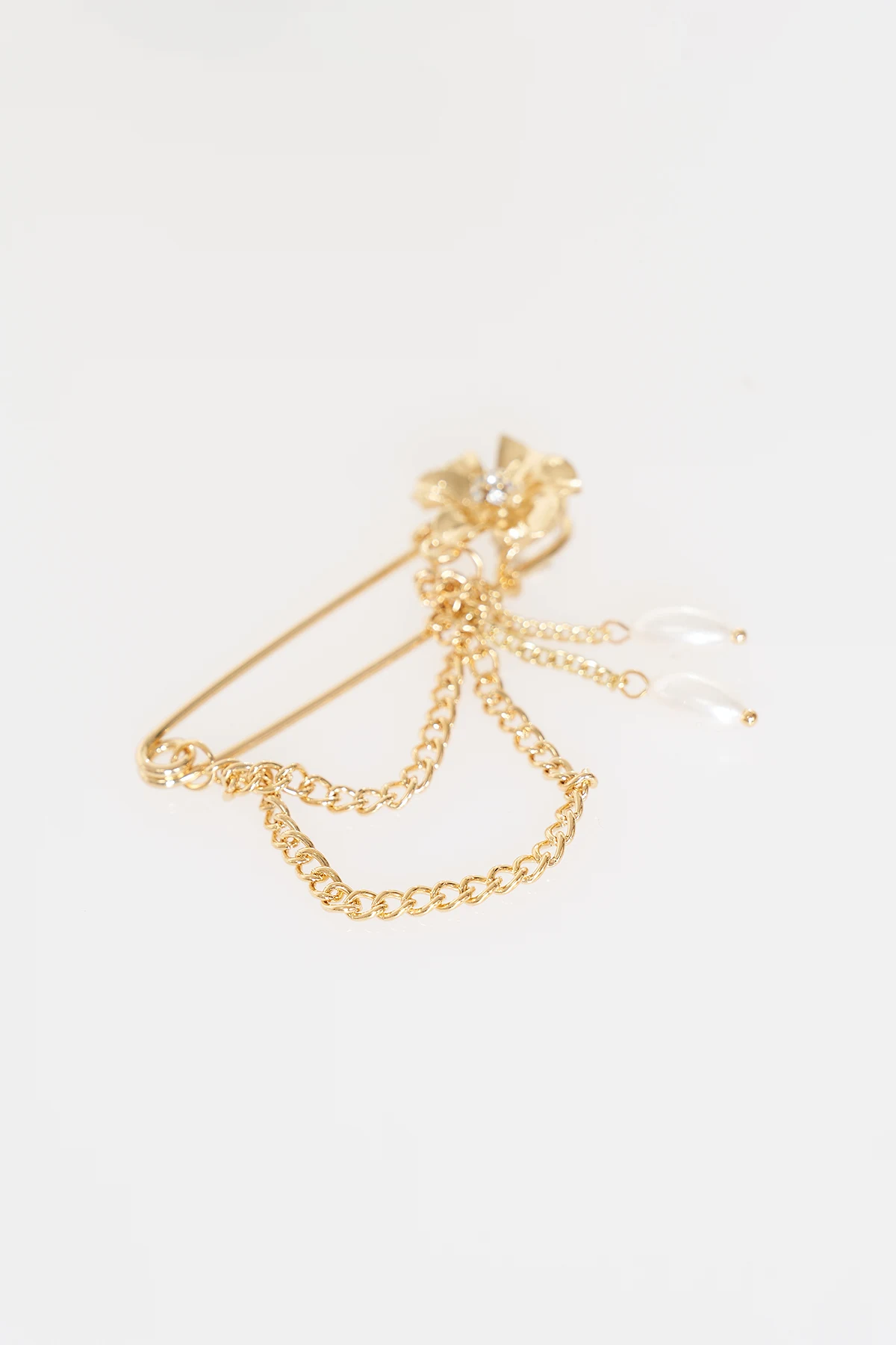 Flower Detail Lapel Pin Gold