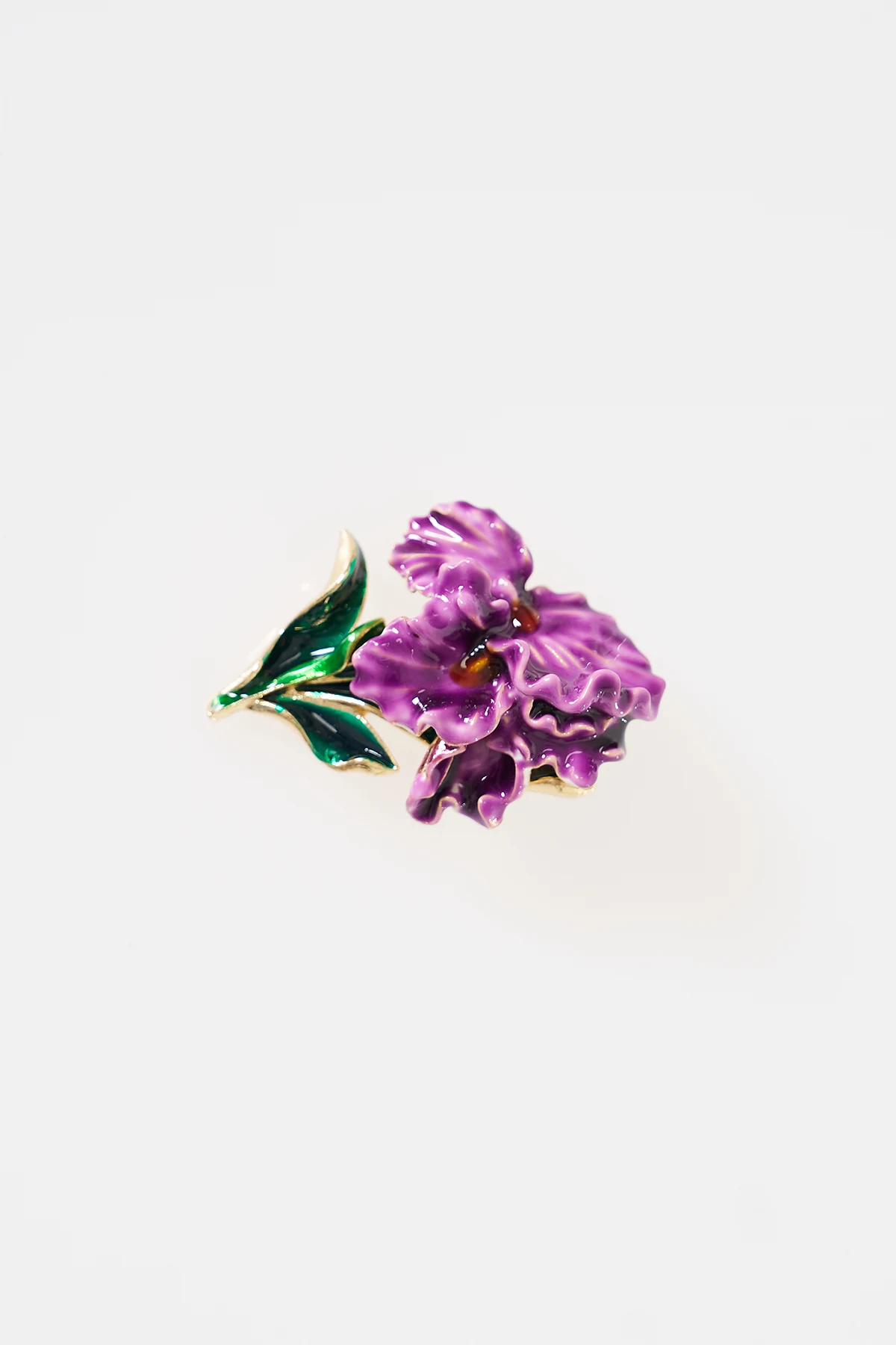 Iris Flower Brooch Gold