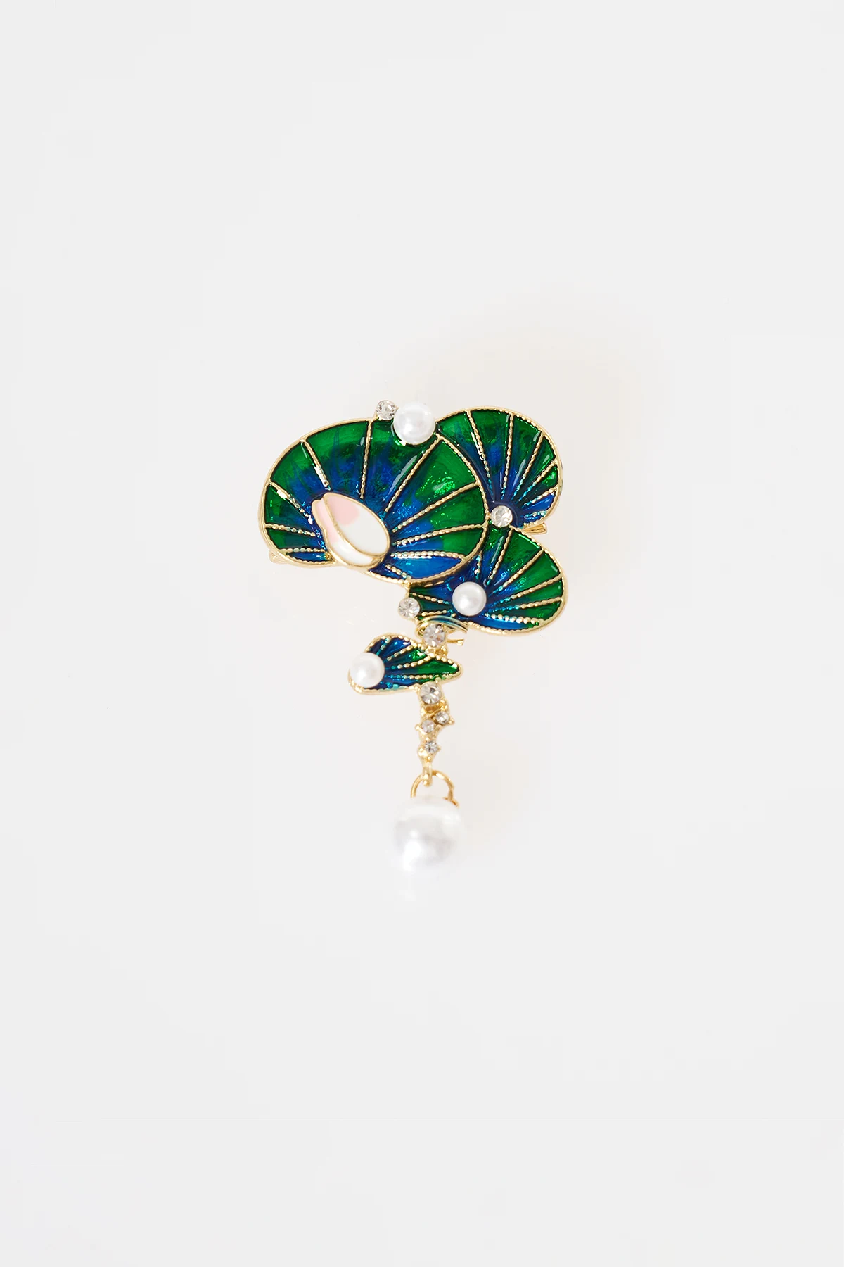 Lotus Leaf Brooch Gold