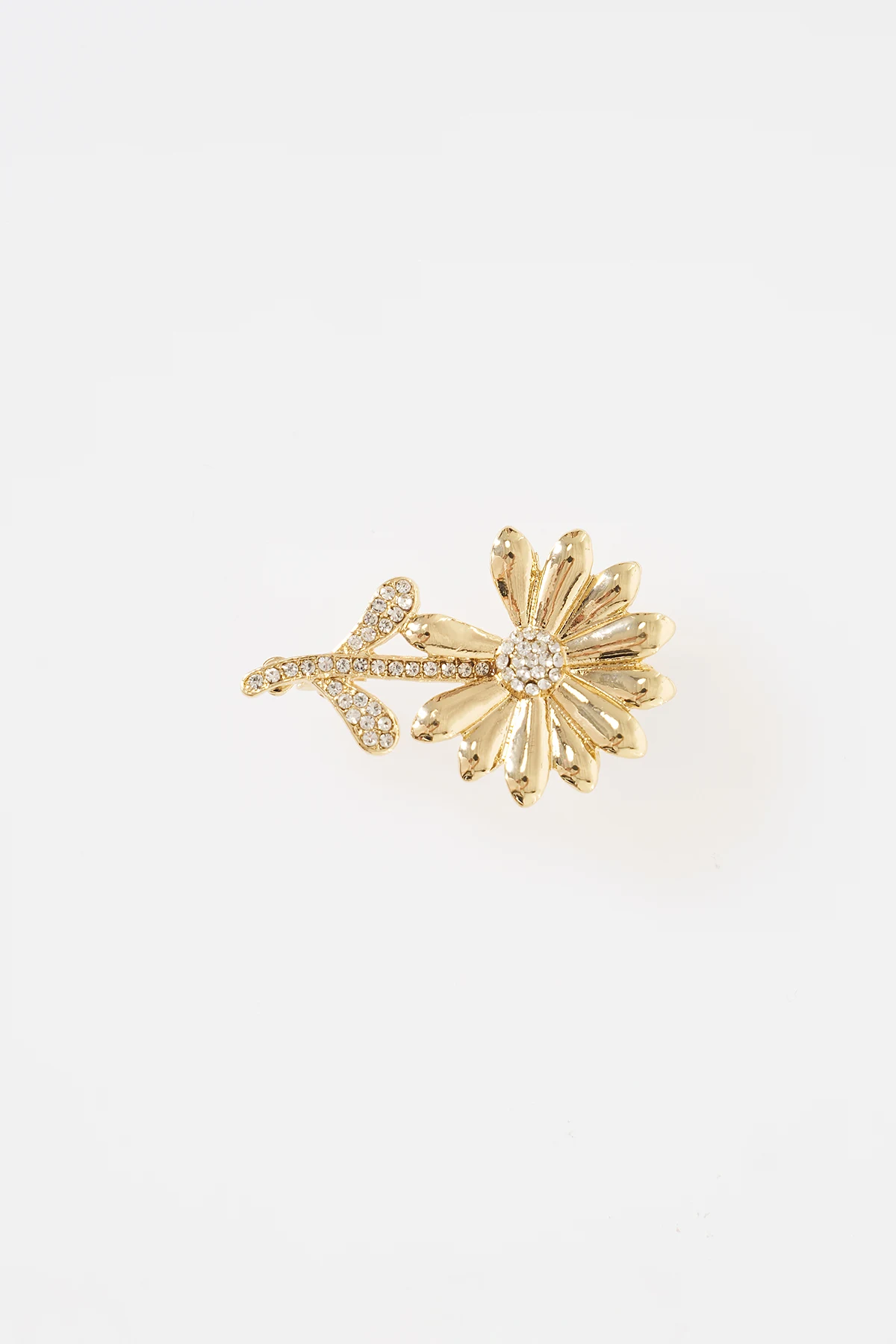 Daisy Motif Brooch Gold