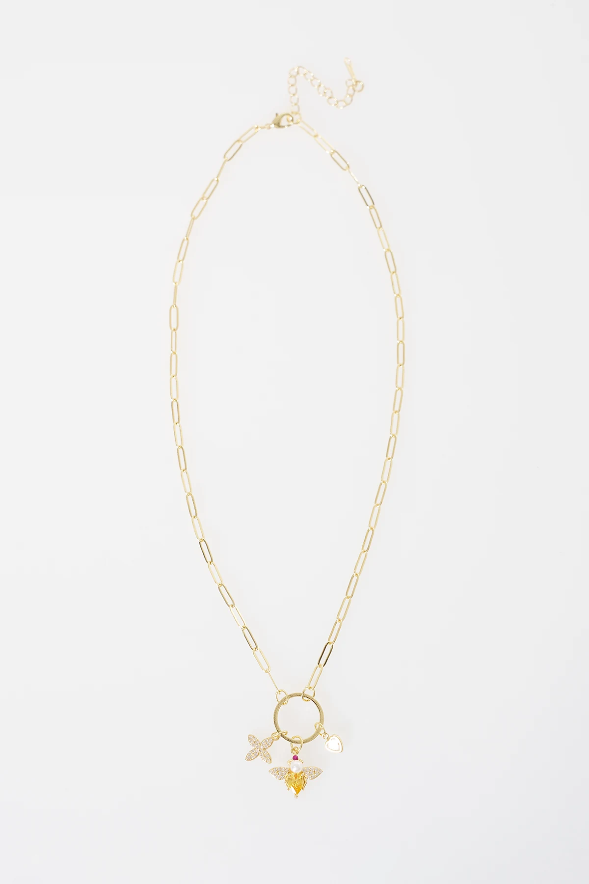 Charm Detaylı Kolye Gold