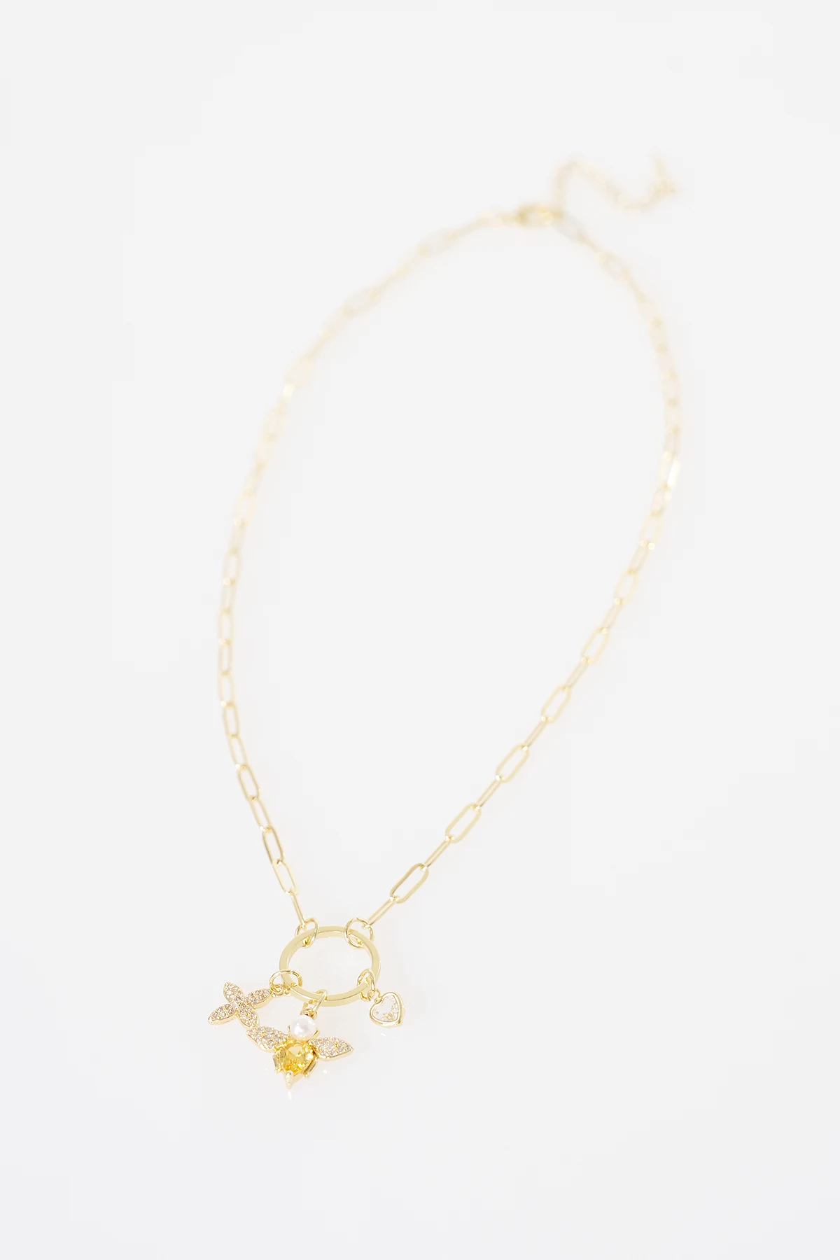 Charm Detaylı Kolye Gold